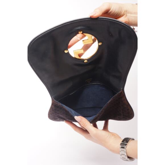 Gucci 70’s Blondie Brown Suede Monogram Clutch - Picture 10 of 10